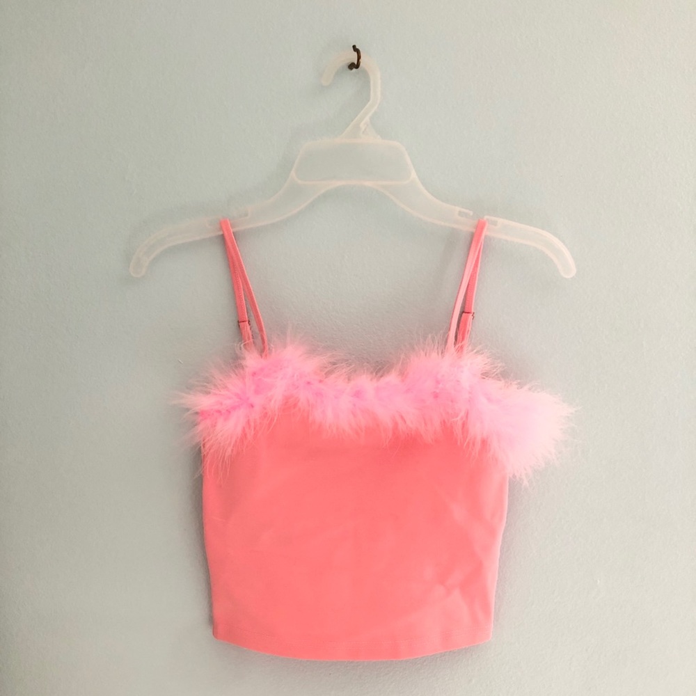 Pink Feather Top